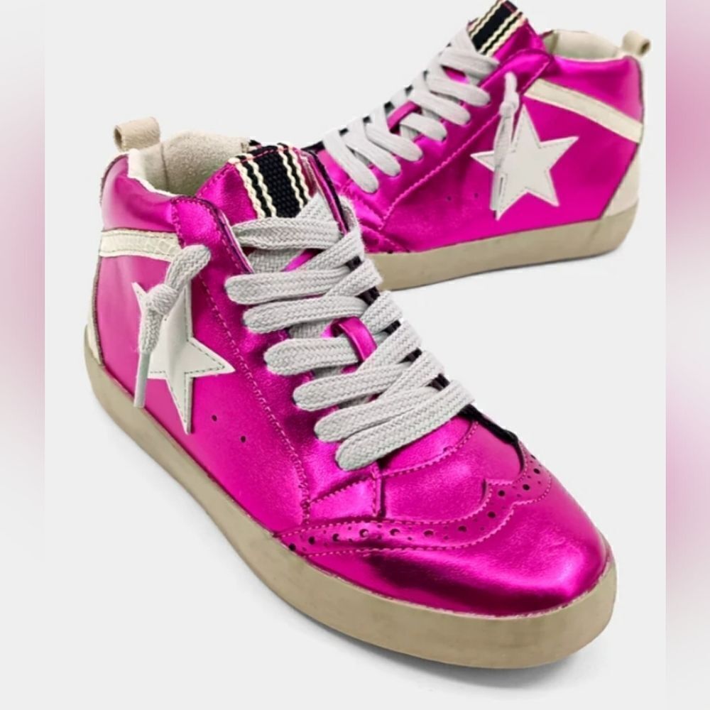 NWT Shu Shop Paulina bright pink star shoes